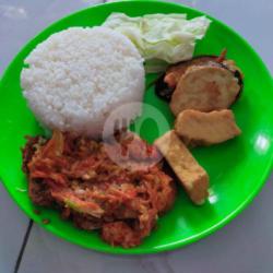 Ayam Batokok Lado Merah   Tahu   Terong