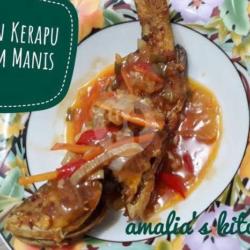 Ikan Gerapu Goreng Asam Manis.