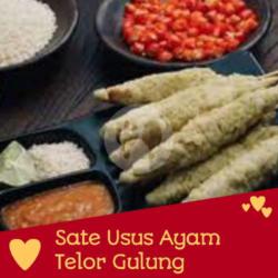 Sate Usus Ayam Telur Gulung