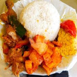 Nasi Rames, Ati Ampela, Kentang Balado, Tempe. Bila Menu Ada Yg Abis, Kmi Ganti Dgn Hrg Sm