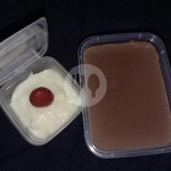 Puding Coklat Topping Fla Vanilla