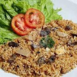 Nasi Goreng Ati Ampela Bumbu Rendang   Es Teh Manis