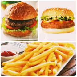 Paket Ramean 2 Orang Beef  Chicken Burger (free Kentang Goreng)