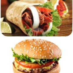 Paket Combo Kebab Jendral Besar Dan Beef Burger