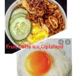 Rice Bowl Cumi Balado   Telur Ceplok