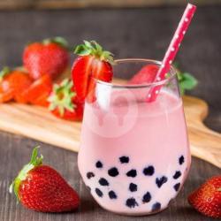 Strawberry Boba Milk