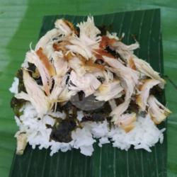 Nasi Bakar Ayam Goreng Suwir ( Level Sedang )