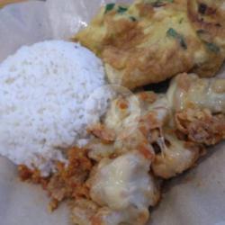 Paket Nasi Ayam Geprek Meler  Plus Dadar