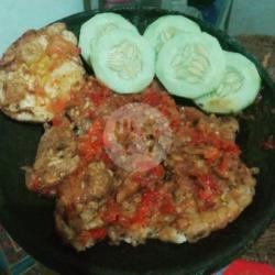 Nasi Putih   Telor Penyet