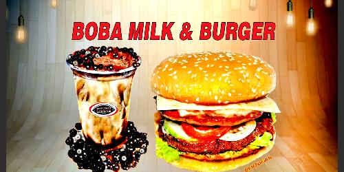 Boba milk dan Burger Bentuman