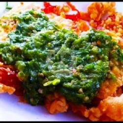Lalapan Ayam Geprek  Sambel Ijo