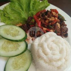 Nasi Oseng Gurita Pedas