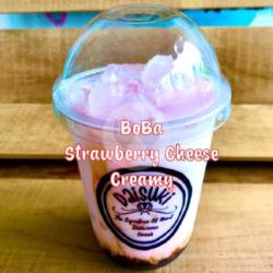 Strawberry Cheese Boba Creamy