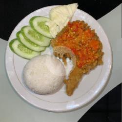 Ayam Geprek Crispy   Nasi