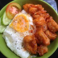 Rice Blackpepper Tofu With Egg