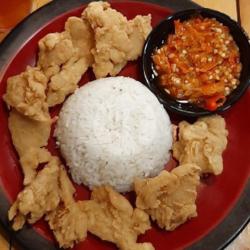 Nasi Jamur Crispy Cabe Rawit Merah