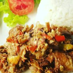 Ayam Tumbuk Sambal Pencok   Nasi