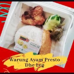 Nasi   Ayam (bebas)   Tempe   Sambel Ijo