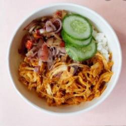 Rice Bowl Ayam Suir   Cumi Asin Cabe Ijo