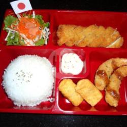 Bento Chiken Katsu Mix Udang Katsu