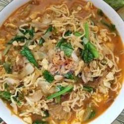 Mie Tek Tek Kuah(sambel Acar Kerupuk)