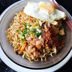 Nasi Goreng Mawut/magelangan.  Telor.