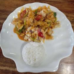 Nasi Cumi Saos Padang