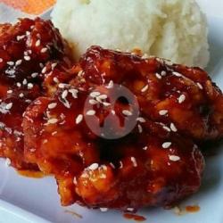 Fire Chicken Hot Spicy   Nasi