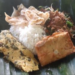 Nasi Pecel Pepes Tahu Jamur