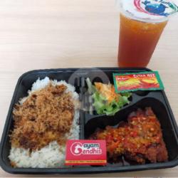 Kombo Bento Rice Katsu Geprek Telor Pontianak   Es Teh