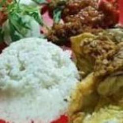 Nasi Penyetan Telur Dan Terong