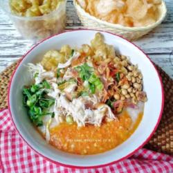 (paket) Bubur Ayam   3 Tusuk Sate (usus,ati,ampela)