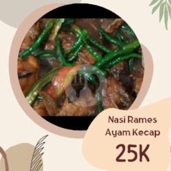 Nasi Rames Ayam Kecap