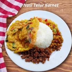 Nasi Telur Kornet