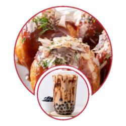 Takoyaki Crabstik Isi 6 Buletan   Es Bhucin Caramel/coklat/nanas Susu/keju Susu/