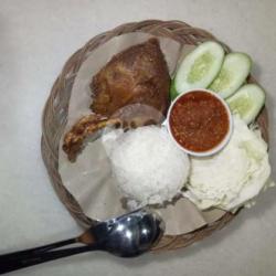 Bebek Goreng Paha   Nasi Biasa