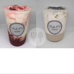 Paket Hemat Strawberry Yogurt Lychee Dan Sourshop Yogurt Lychee