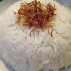 Nasi Uduk Polos  Bawang Goreng