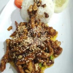 Nasi Ayam Telor Wijen