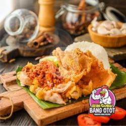 Nasi Kulit Crispy Ayam Geprek