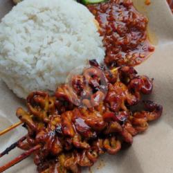 Nasi 5 Tusuk Sate Usus   Sambal