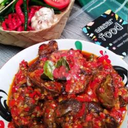 Dendeng Balado Sapi(lauk) Lalap Sambal