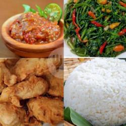 Paket Nasi Tumis Kangkung Ayam Goreng