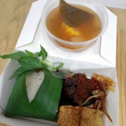 Nasi Timbel Empal Komplit