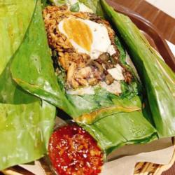 Nasi Bakar Cumi Asin   Telur Asin