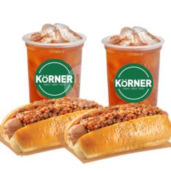 Combo Duet 2 Hot Dog Chicken 2 Iced Lychee Tea