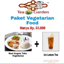 Nasi Angsio Tahu Vegetarian   Ice Lemon Tea