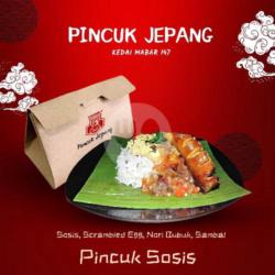 Nasi Pincuk Sosis