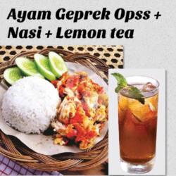 Ayam Geprek Opss   Nasi   Lemon Tea