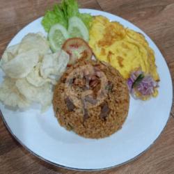 Nasi Goreng Bumbu Rendang , Daging, Telor